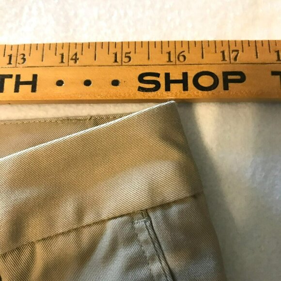 Lands' End Junior Women's Cropped Pants Cotton Khaki Tan Belt Loops Sz 5 Uniform - Picture 16 of 16